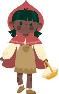 穿斗篷的黑人小女孩