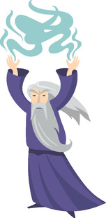 魔法师施展神秘魔法