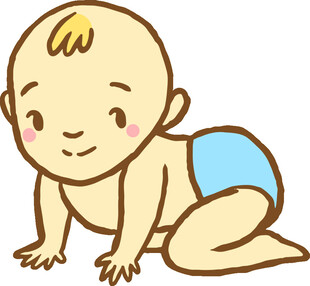 爬行的可爱小宝贝