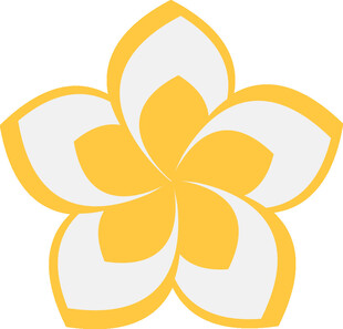 黄色花瓣花朵图案
