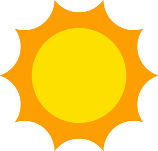 简约黄色太阳图标