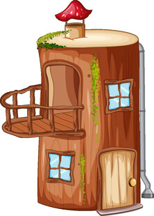 童话风树桩小屋