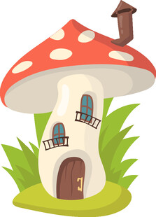 蘑菇形状的童话小屋