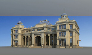 3Dmax欧式酒店别墅建筑模型