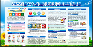 2025年全国防灾减灾展板