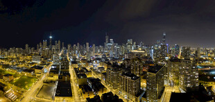 璀璨都市夜景俯瞰图