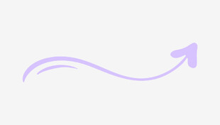 紫色曲线箭头图形元素