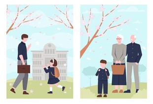 校园师生插画