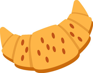 美味牛角面包插画