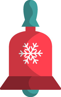 圣诞雪花铃铛图标