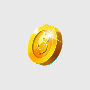 金色美元金币图标