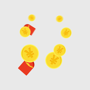 红包金币散落场景
