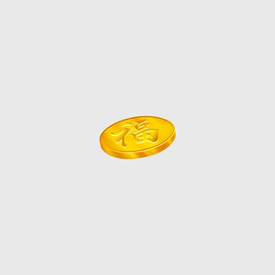 金色圆形硬币特写