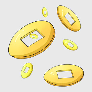 金币散落画面