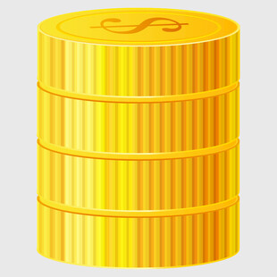 金色硬币堆叠