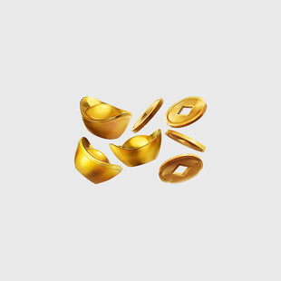 散落的金元宝