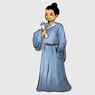 古装女子手持物件形象