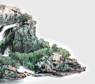 水墨山水间的自然景致