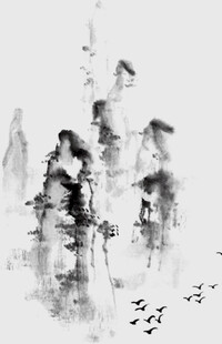水墨人物画 意境悠远