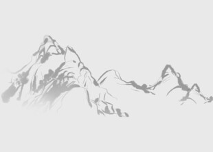 水墨风格的连绵山脉