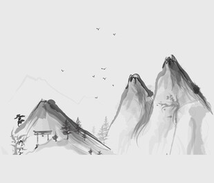 水墨山水间的静谧景致