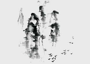 水墨写意人物画