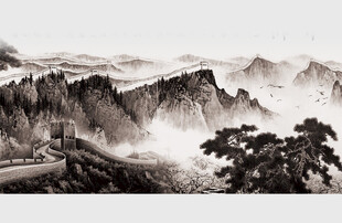 水墨山水间的壮丽景致