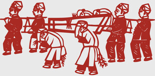 古代抬轿场景图