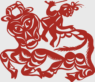 牛年剪纸图案