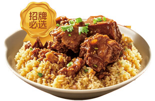 红烧排骨饭免抠素材