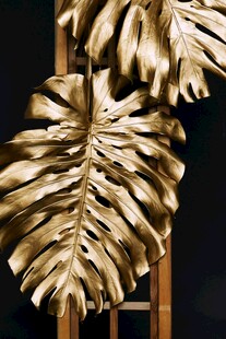 金色龟背叶装饰摆件