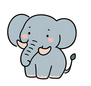 简笔画大象图片