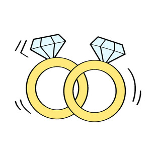 双钻石婚戒图案设计