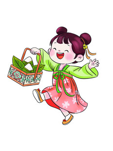 提篮少女欢快起舞