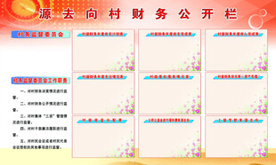 村务财务公开栏展示