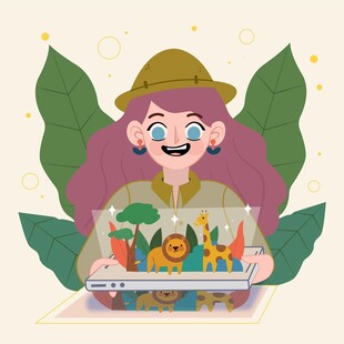 卡通女孩插图