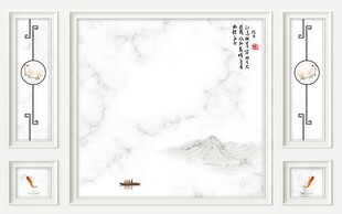 大理石纹山水