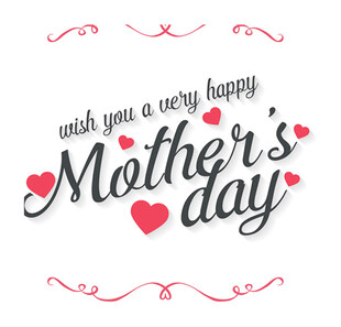 母亲节祝福贺卡设计元素