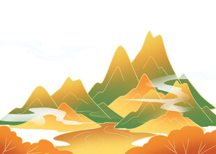 秋日山峦美景