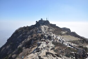 山顶观景台人群景观