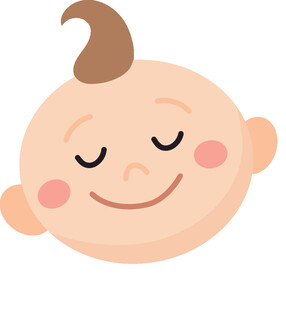 可爱微笑婴儿头像