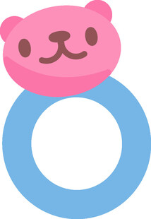 粉色小熊环形婴儿玩具