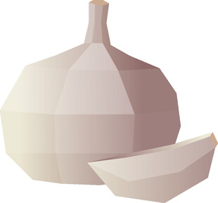 低多边形风格大蒜插画