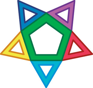 多彩几何图形组合图案