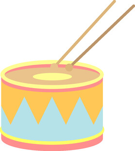 彩色小鼓与鼓槌