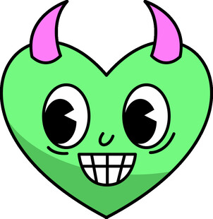 心形小恶魔卡通形象