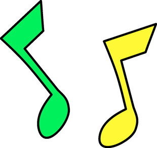 彩色音乐音符