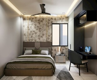 现代简约风温馨卧室一角