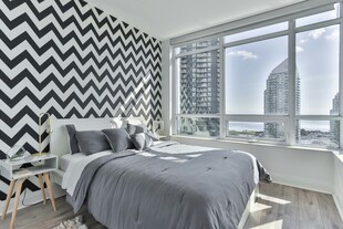 现代简约风卧室黑白墙设计