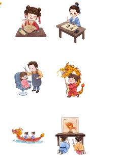 传统节日习俗插画集合